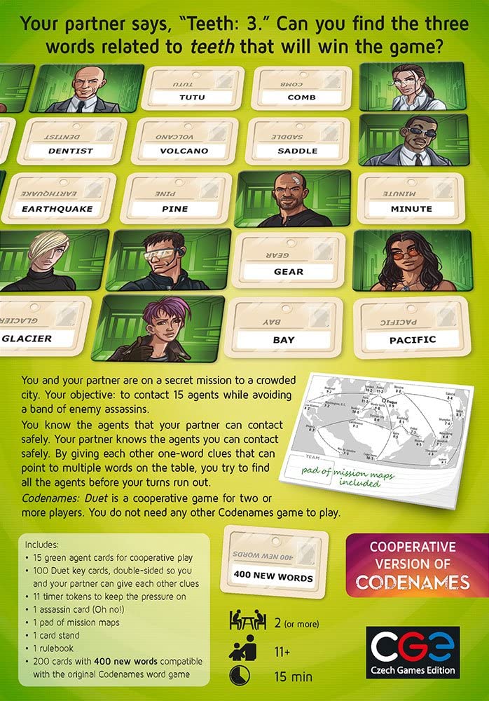 Codenames Duet – The Ultimate Cooperative Word Game! Codenames Duet Board game For Teens And Adults.