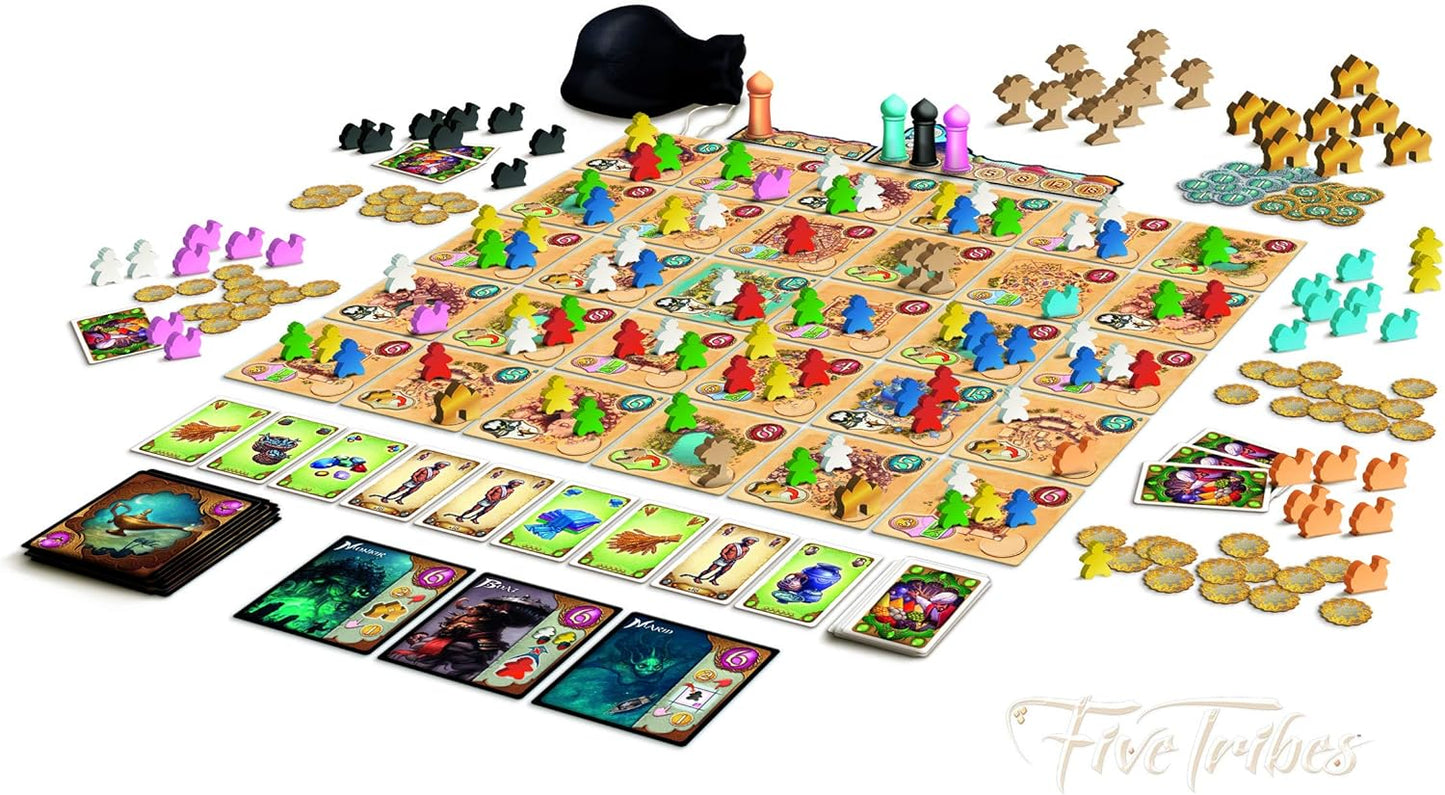 Five Tribes – A Strategic Mancala-Inspired Game of Control & Power! Five Tribes Board Game For Teens And Adults.