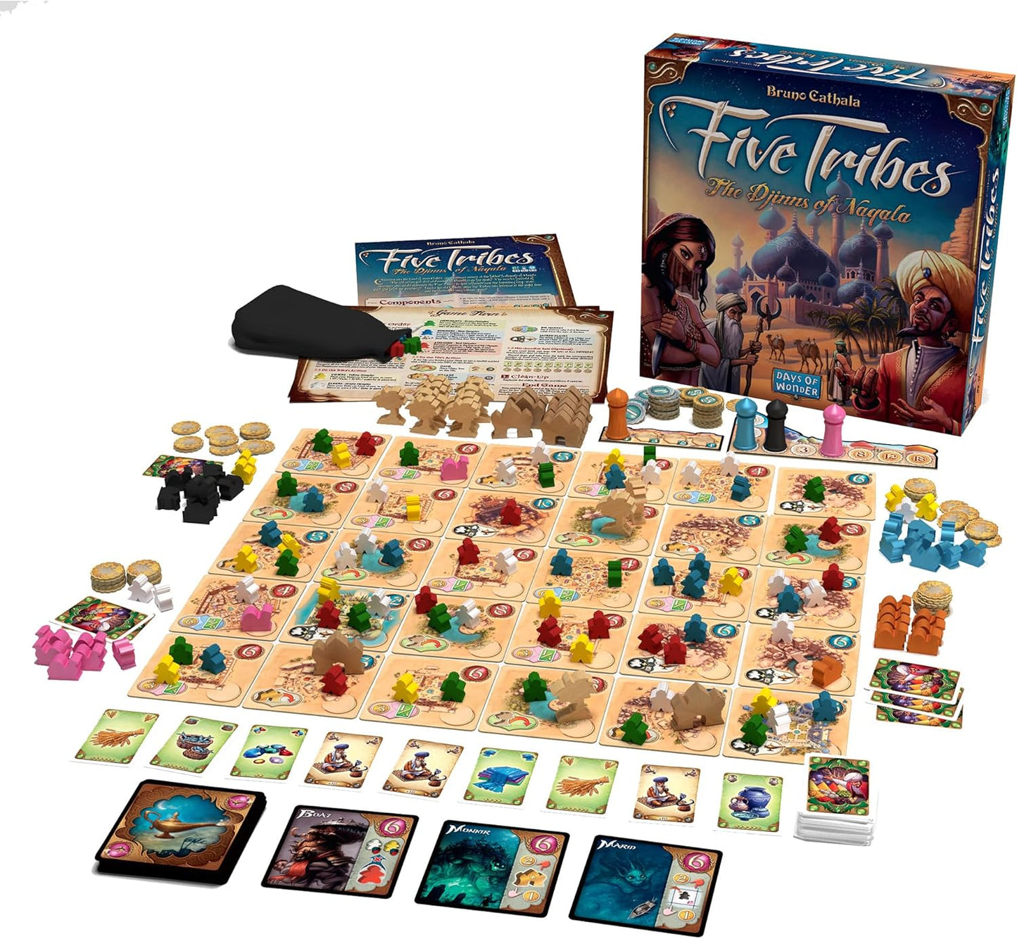 Five Tribes – A Strategic Mancala-Inspired Game of Control & Power! Five Tribes Board Game For Teens And Adults.