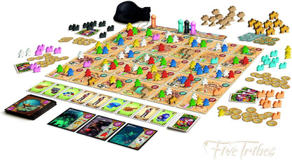 Five Tribes – A Strategic Mancala-Inspired Game of Control & Power! Five Tribes Board Game  For Teens And Adults.