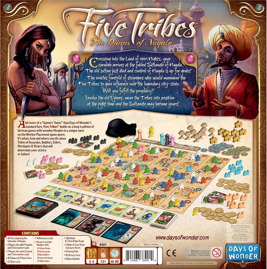 Five Tribes – A Strategic Mancala-Inspired Game of Control & Power! Five Tribes Board Game  For Teens And Adults.
