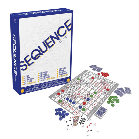 Sequence Classic – Classic Strategy Card & Board Game 🃏🔴🔵| Premium Quality
